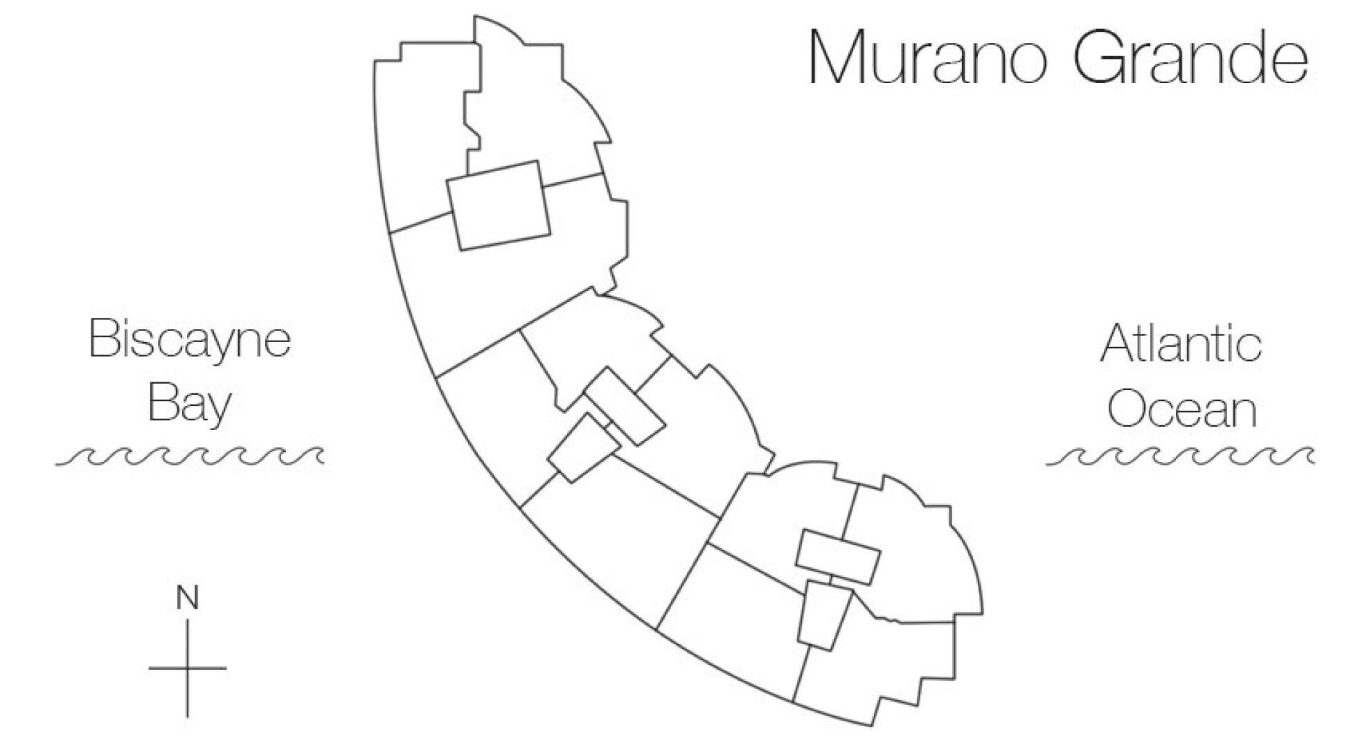 Siteplan for Murano Grande, Luxury Waterfront Condominiums Located at 400 Alton Road, Miami Beach, Florida 33139