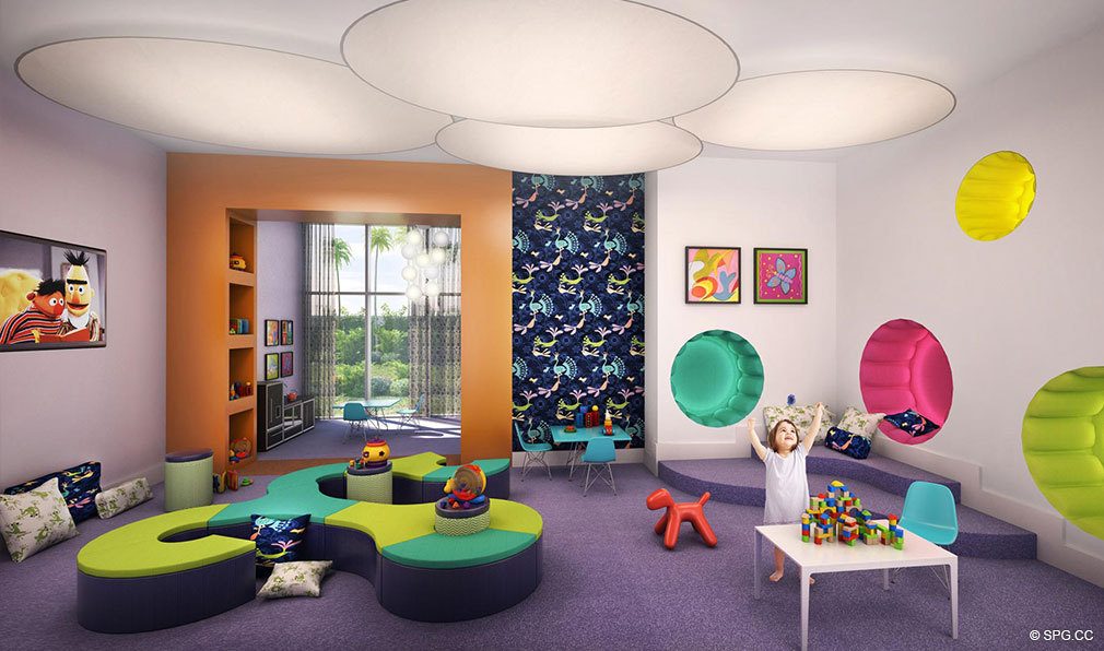 Children's Room at Marina Palms Yacht Club, Luxury Waterfront Condominiums Located at 17201 Biscayne Blvd, North Miami Beach, FL 33160