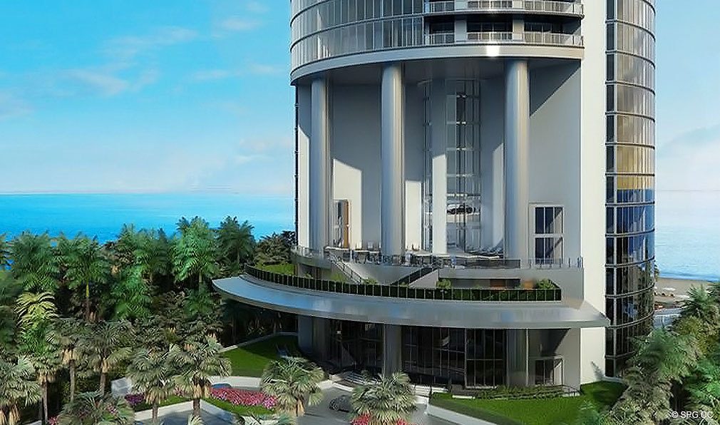 Porsche Design Torre a Miami, di lusso Oceanfront Condominiums Situato a 18555 Collins Avenue, Sunny Isles Beach, FL 33160