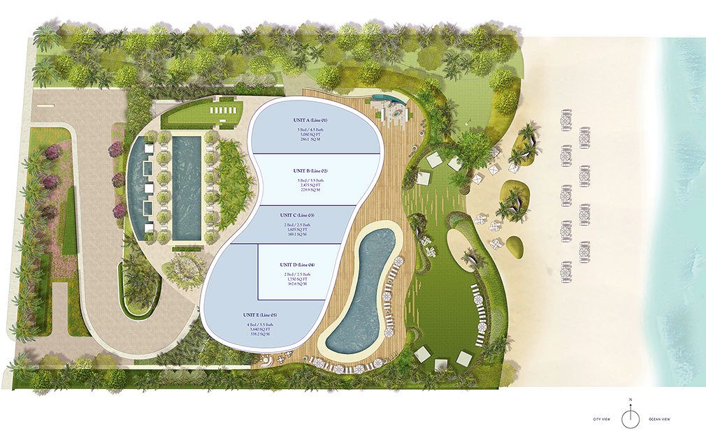 Siteplan for Ritz-Carlton Residences Sunny Isles Beach, Luxury Oceanfront Condos in Sunny Isles Beach, Florida 33160