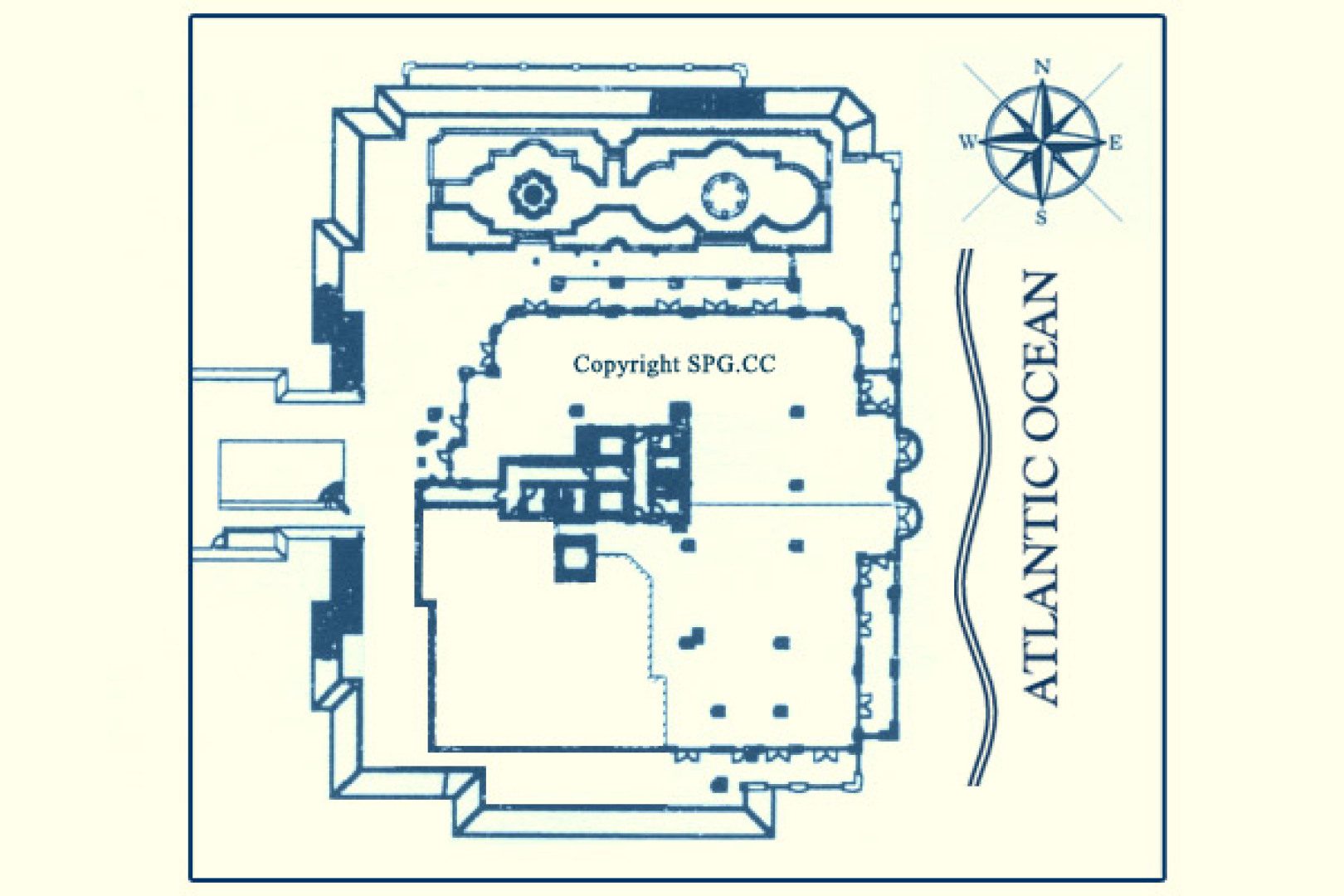 Siteplan for The Excelsior, Luxury Oceanfront Condominiums Located at 400 South Ocean Boulevard, Boca Raton, Florida 33432