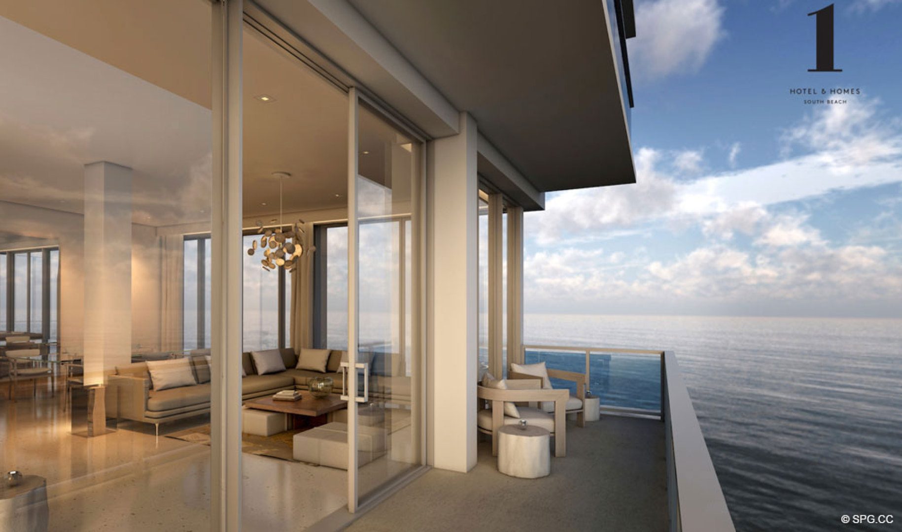 Penthouse Views at 1 Hotel & Homes South Beach, Luxury Oceanfront Condominiums Located at 2399 Collins Ave, Miami Beach, FL 33139