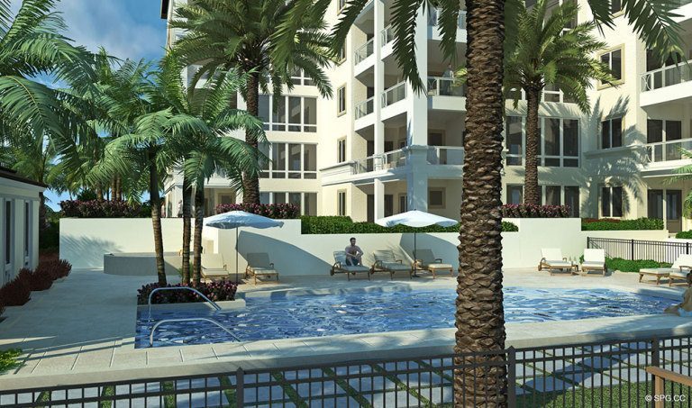 Pool Deck at 4001 North Ocean, Luxury Oceanfront Condominiums Located at 4001 North Ocean Boulevard, Gulf Stream, FL 33483 