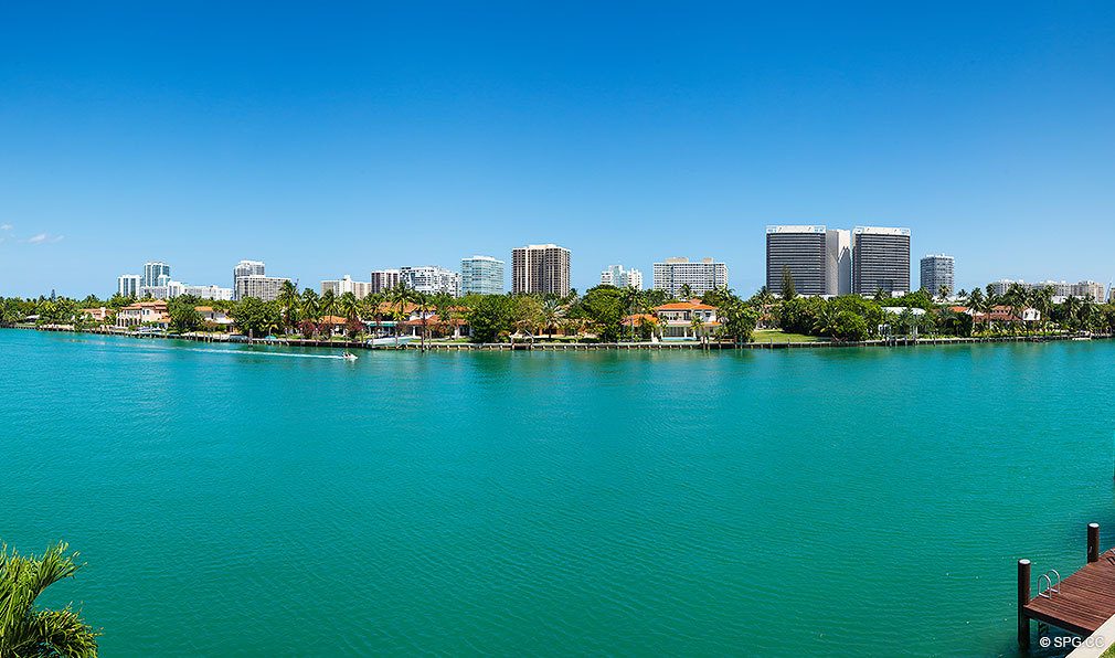 Water Views from O Residences, Luxury Waterfront Condominiums Located at 9821 E Bay Harbor Dr, Miami Beach, FL 33154