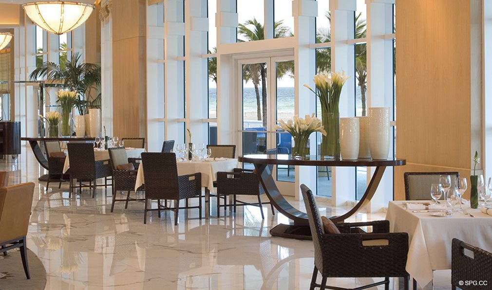 Oceanfront Dining at the Ritz-Carlton Residences, Luxury Oceanfront Condos in Fort Lauderdale