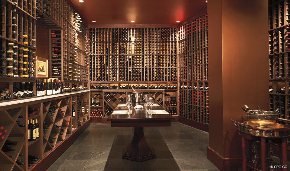 Exceptional Wine Room at the Ritz-Carlton Residences, Luxury Oceanfront Condos in Fort Lauderdale