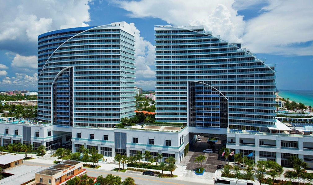 Twin Buildings at The W Fort Lauderdale, Luxury Oceanfront Condos in Fort Lauderdale, 33304