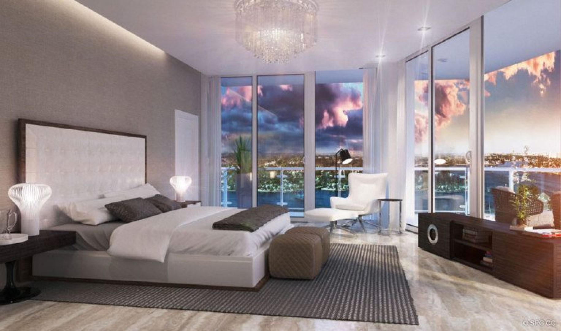 Bedroom Design at 33 Intracoastal, Luxury Waterfront Condominiums in Fort Lauderdale, Florida 33306