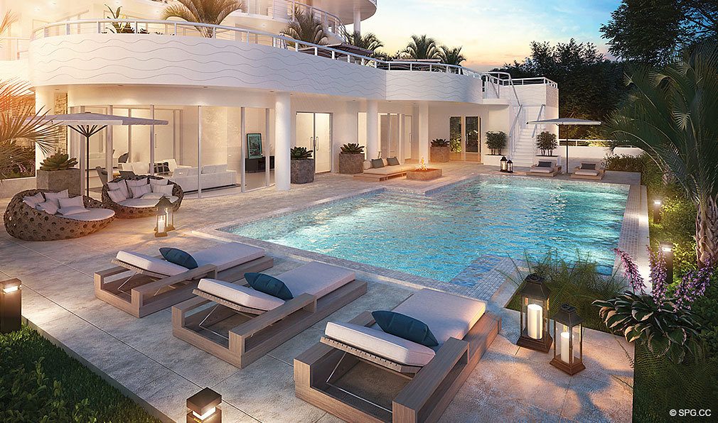 Pool Area at The Wave on Bayshore, Luxury Seaside Condos in Fort Lauderdale, Florida 33304