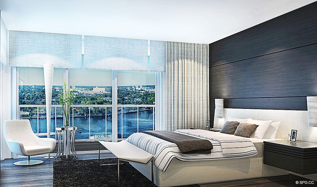 Master Bedroom Design at The Wave on Bayshore, Luxury Seaside Condos in Fort Lauderdale, Florida 33304