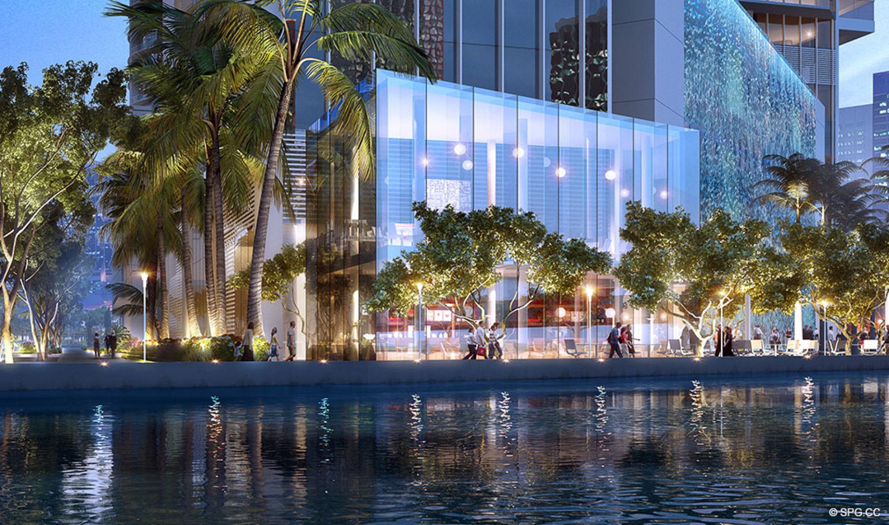 Waterfront Evenings at One River Point, Luxury Waterfront Condos in Miami, Florida 33130