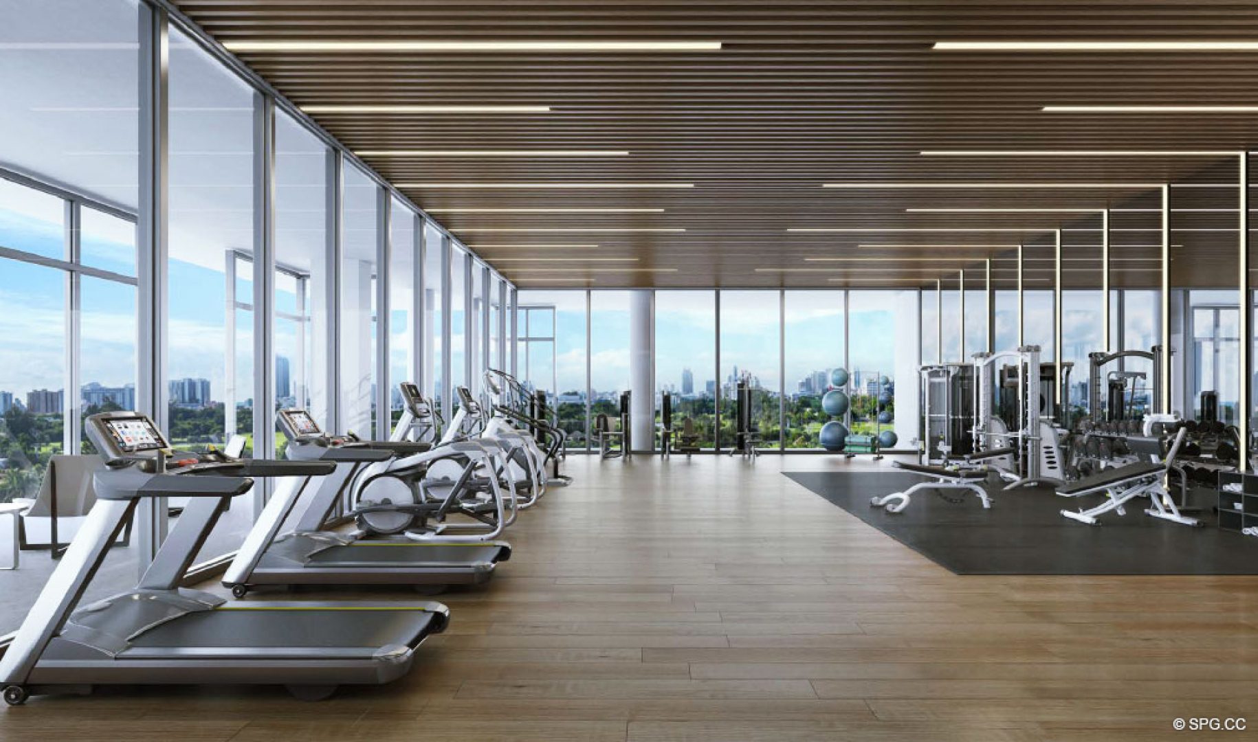 State of the Art Fitness Center at 3900 Alton, Luxury Waterfront Condos in Miami Beach, Florida 33140