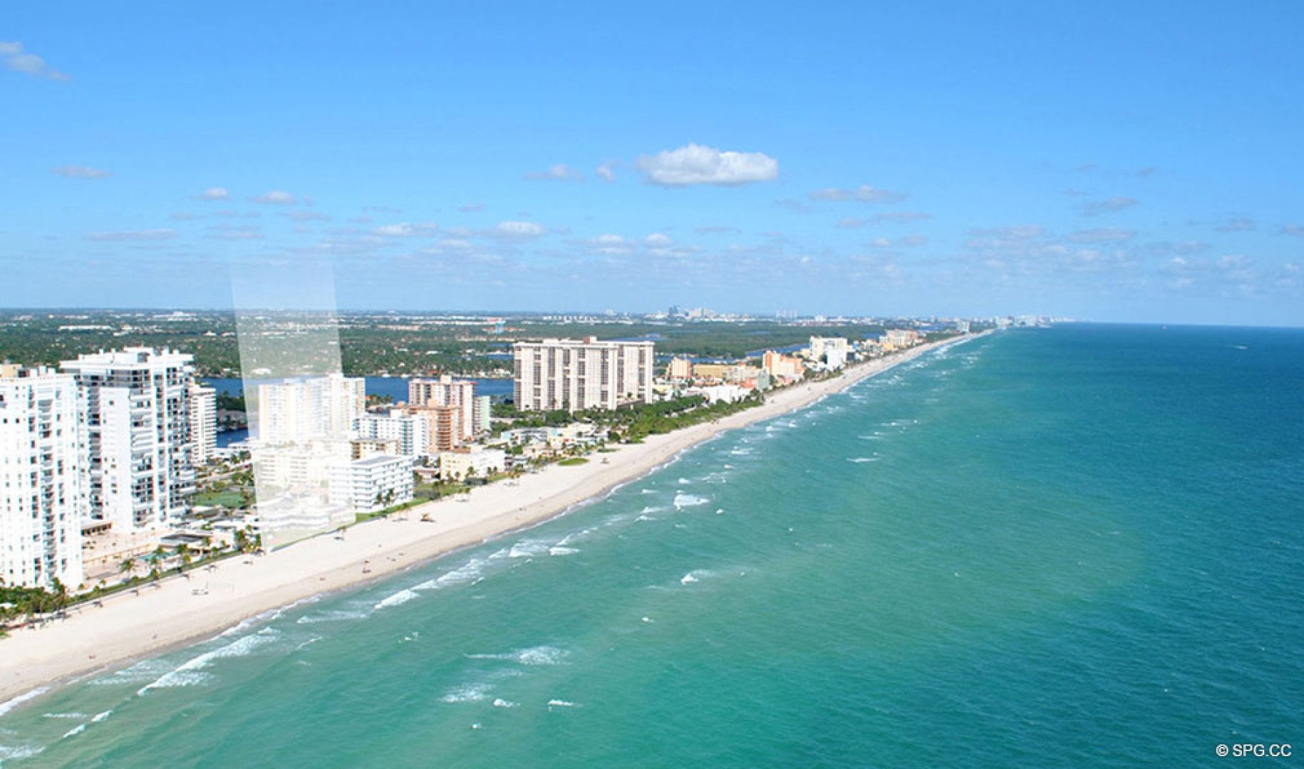 Location Looking North of Sage Beach, Luxury Oceanfront Condos in Hollywood Beach Florida 33019