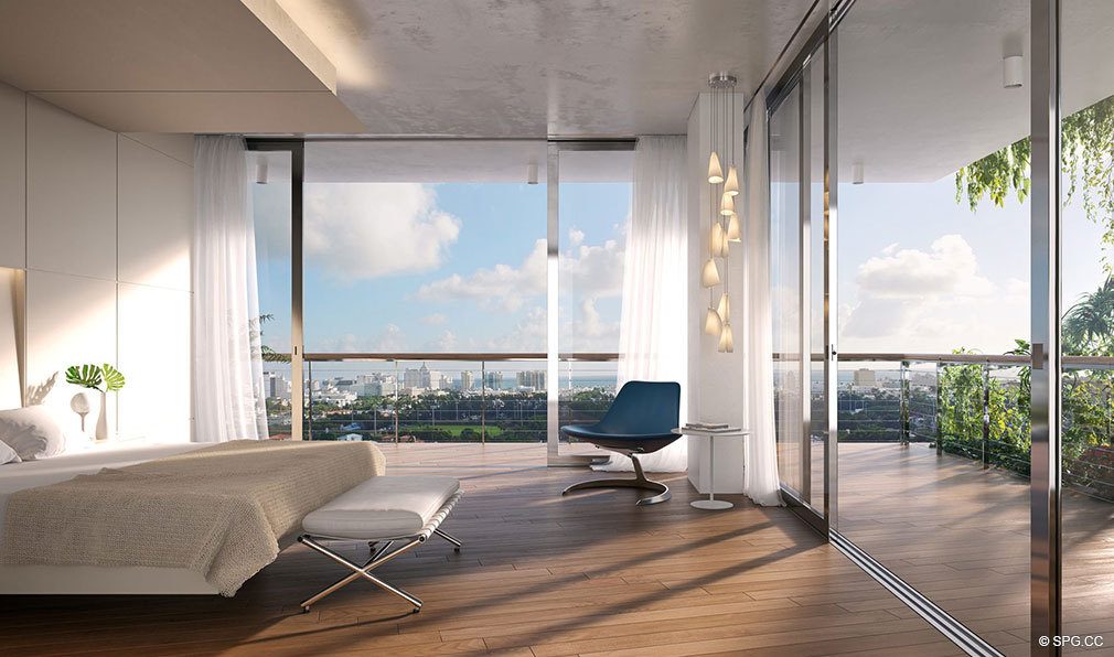 Master Suites in Monad Terrace, Luxury Waterfront Condos in South Beach, Miami, Florida 33139.