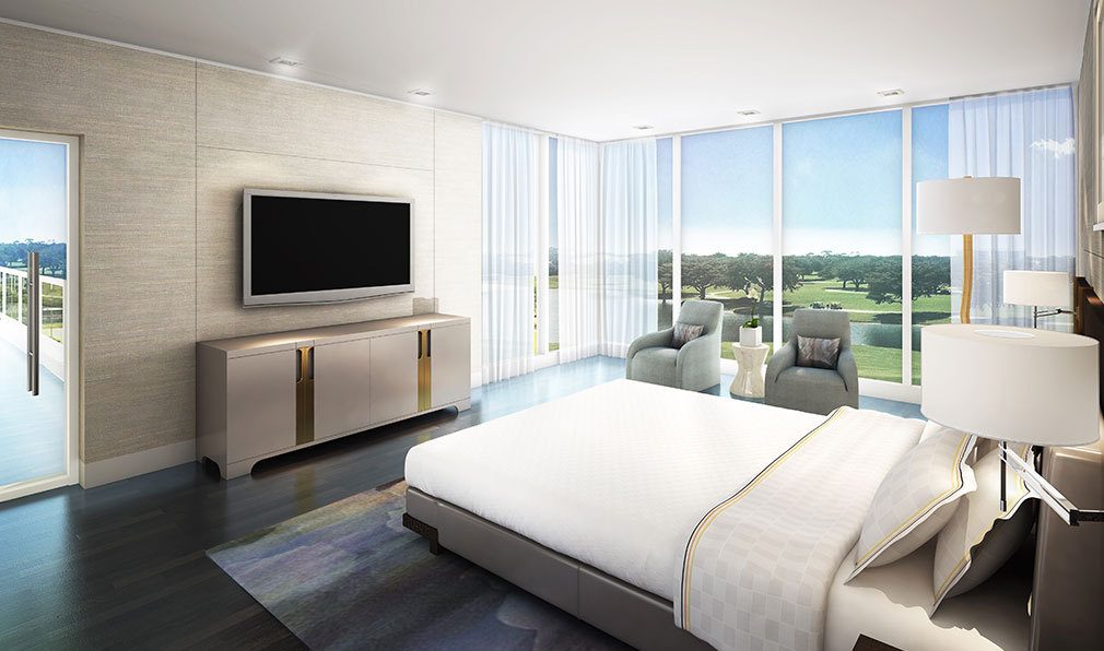 Bedroom Rendering for Akoya Boca West, Luxury Condos in Boca Raton, Florida 33432
