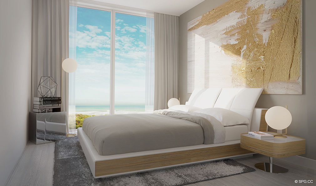 Guest Bedroom in Aura Pompano Beach, Luxury Seaside Condos in Pompano Beach, FL 33062
