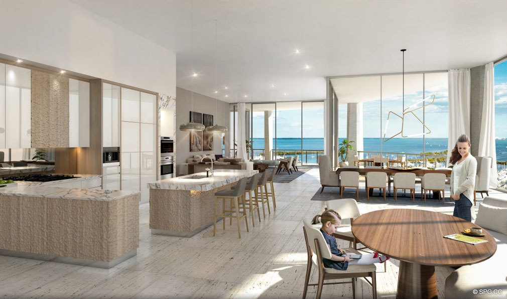 Large Open Floorplans at Park Grove, Luxury Waterfront Condos in Miami, Florida 33133