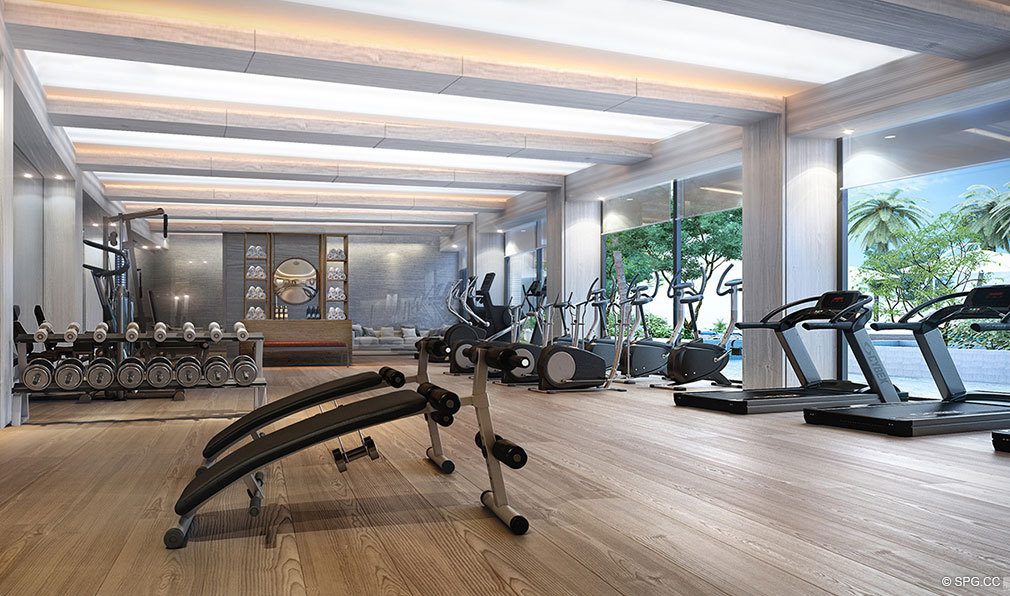Fitness Center inside Auberge Beach Residences, Luxury Oceanfront Condos in Ft Lauderdale