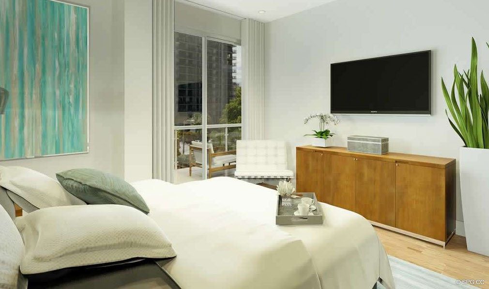 Guest Bedroom Suite in 30 Thirty North Ocean, Luxury Seaside Condos in Fort Lauderdale, Florida, 33308.