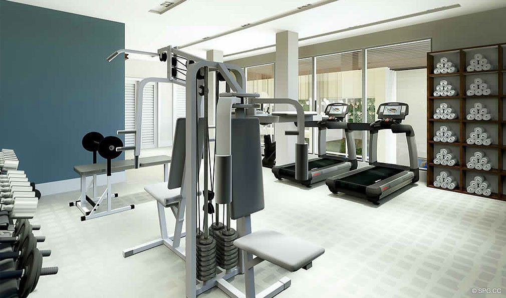 Clubhouse Fitness Center at 30 Thirty North Ocean, Luxury Seaside Condos in Fort Lauderdale, Florida, 33308.