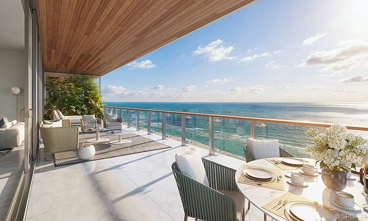 Residence Balcony of 57 Ocean, Luxury Oceanfront Condos in Miami Beach