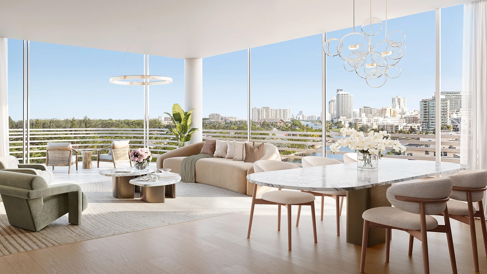 29 Indian Creek Miami Beach Living Room