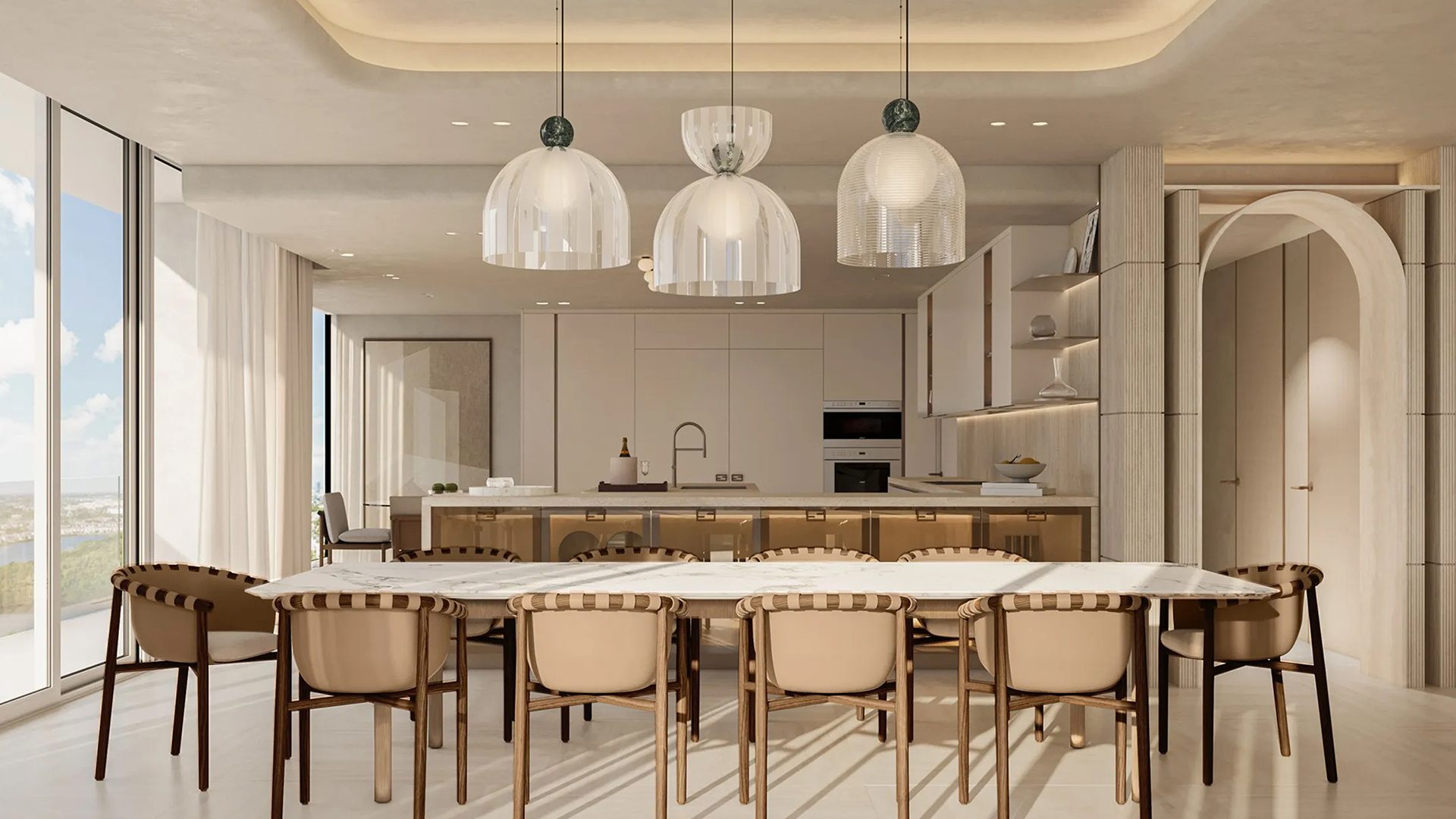 Avenia by Fendi Aventura Dining Room