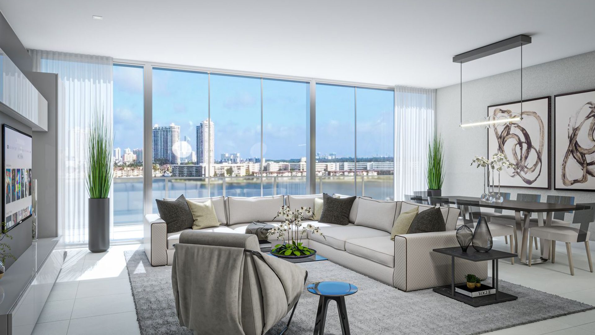 Tal Aventura Condominiums Living Room 1