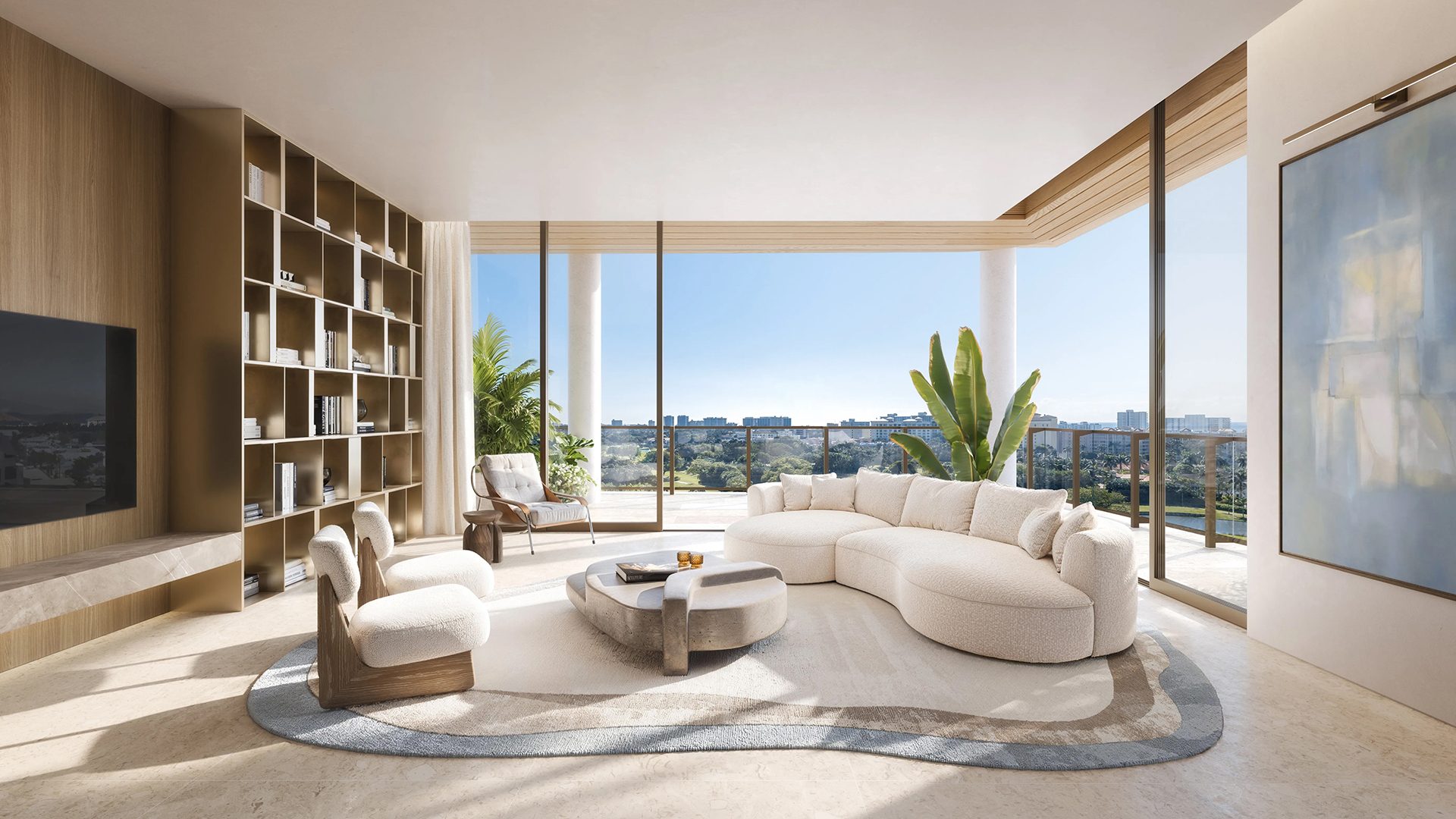 Glass House Boca Raton Living Room