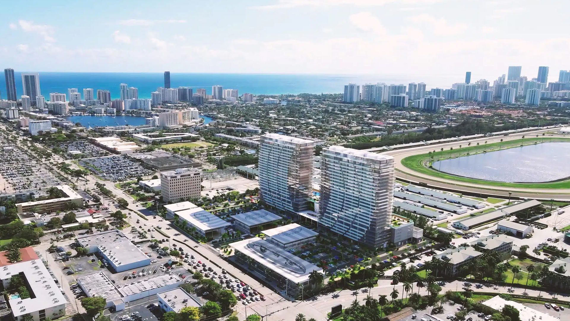 Oasis Hallandale Beach Aerial
