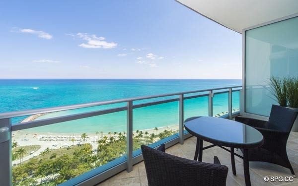 Unobstructed Ocean Views from Residence 1703 at One Bal Harbour, Luxury Oceanfront Condominiums in Miami, Florida 33154