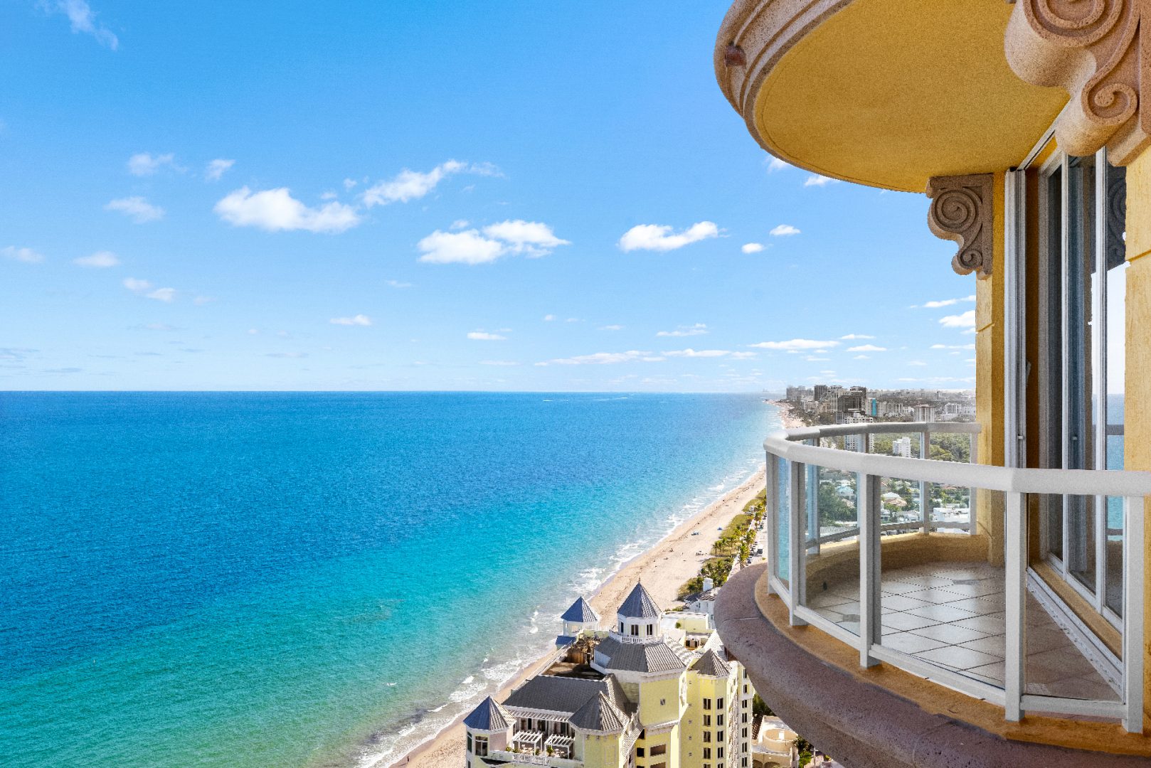 Ocean View at Luxury Oceanfront Residence 30A, Tower I, The Palms Condominiums, 2100 North Ocean Boulevard, Fort Lauderdale Beach, Florida 33305, Luxury Seaside Condos