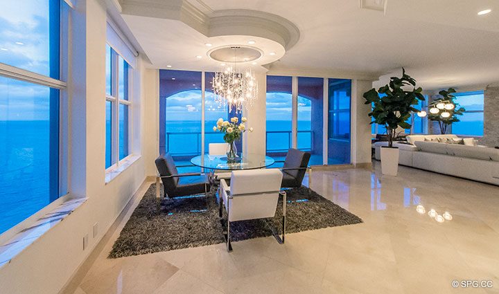 Stunning Ocean Views from Penthouse Residence 26A, Tower I at The Palms, Luxury Oceanfront Condos in Fort Lauderdale, Florida 33305.