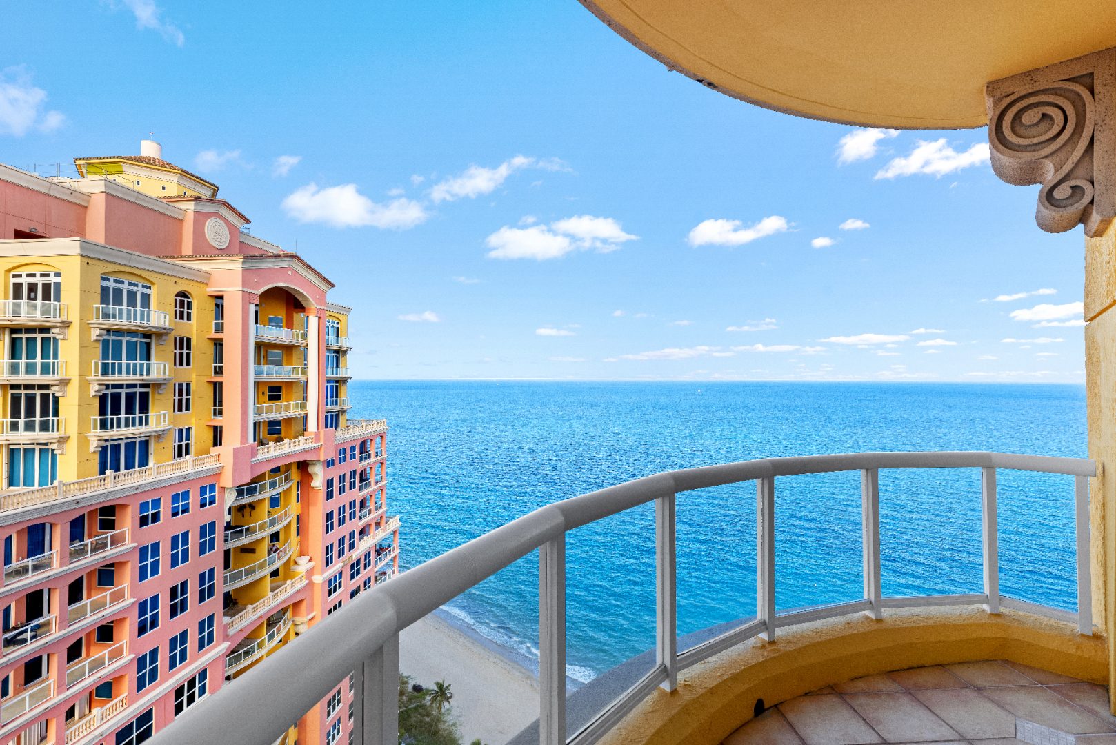 Living Area at Luxury Oceanfront Residence 30A, Tower I, The Palms Condominiums, 2100 North Ocean Boulevard, Fort Lauderdale Beach, Florida 33305, Luxury Seaside Condos