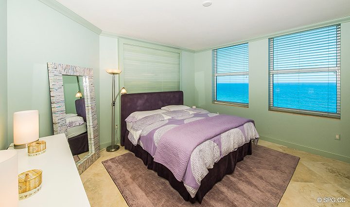 Guest Bedroom at Residence 12B, Tower II, The Palms Condominiums, 2110 North Ocean Boulevard, Fort Lauderdale Beach, Florida 33305.