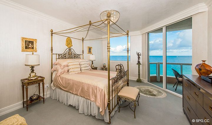Master Bedroom inside Residence 1106 at Acqualina, Luxury Oceanfront Condominiums in Sunny Isles Beach, Florida 33160