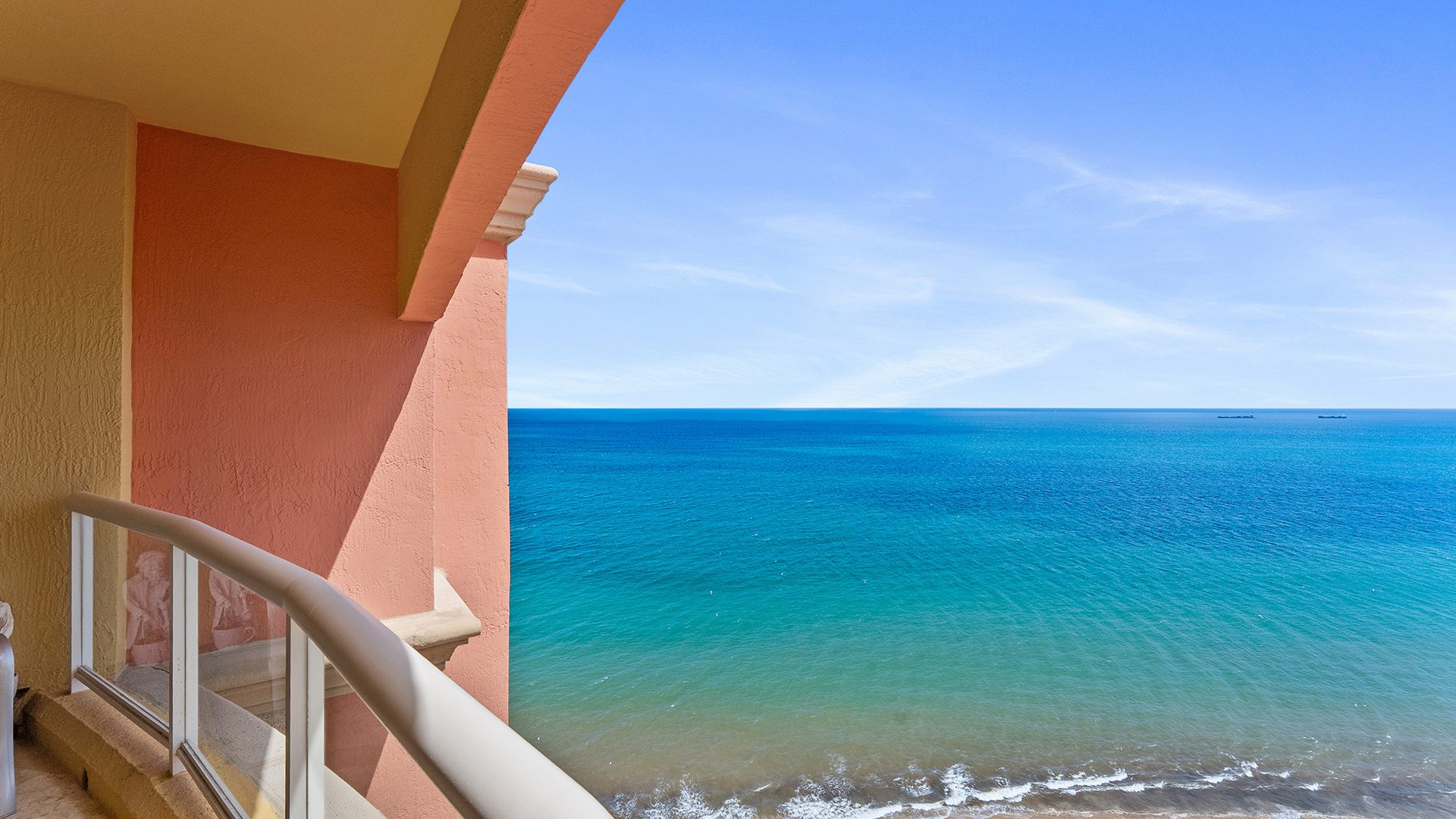 Terrace View from Residence 24A, Tower II at The Palms, Luxury Oceanfront Condominiums Fort Lauderdale, Florida 33305