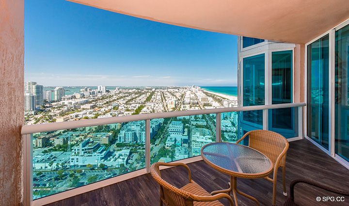 Master Terrace for Residence 3806 at Portofino Tower, Luxury Waterfront Condominiums in Miami Beach, Florida 33139
