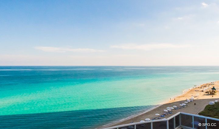 Terrace Southern View from Residence 701, For Rent at Trump Towers One, Luxury Oceanfront Condos in Sunny Isles Beach, Florida 33160