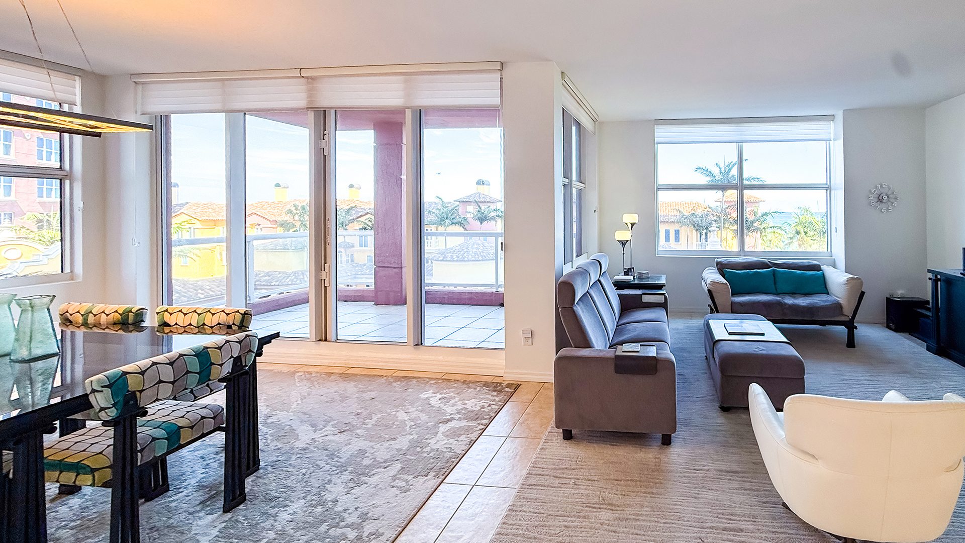 Terrace View from Residence 6C, Tower I at The Palms, Luxury Oceanfront Condominiums Fort Lauderdale, Florida 33305