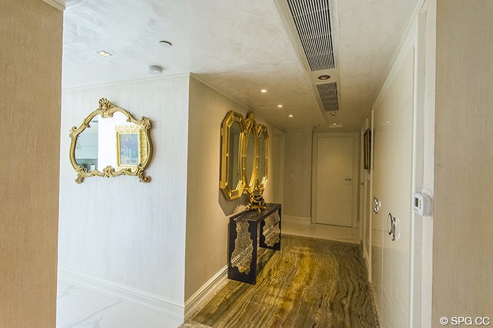 Private Elevator Landing for Residence 1106 at Acqualina, Luxury Oceanfront Condominiums in Sunny Isles Beach, Florida 33160