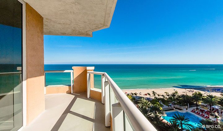 Large Spacious Terrace Space for Residence 1106 at Acqualina, Luxury Oceanfront Condominiums in Sunny Isles Beach, Florida 33160