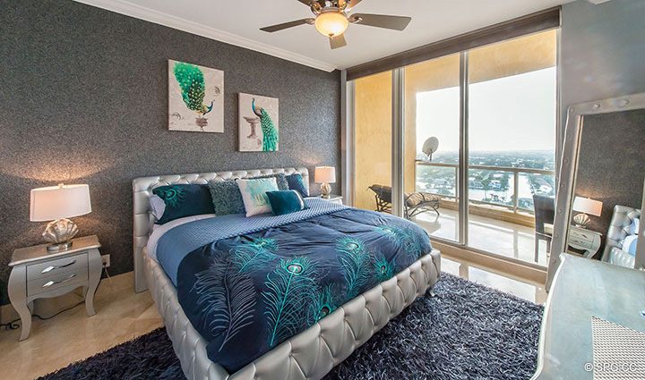 Guest Room with Terrace Access in Penthouse Residence 26A, Tower I at The Palms, Luxury Oceanfront Condos in Fort Lauderdale, Florida 33305.