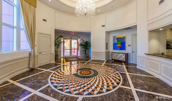 Lobby at The Palms, Luxury Oceanfront Condominiums Fort Lauderdale, Florida 33305