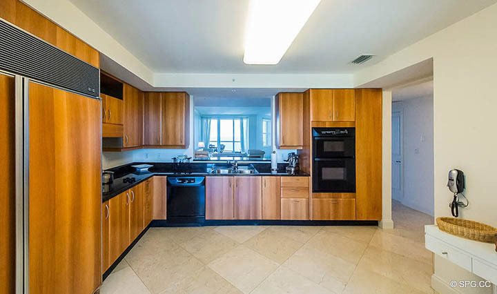 Kitchen in Residence 10D, Tower II at The Palms, Luxury Oceanfront Condominiums Fort Lauderdale, Florida 33305