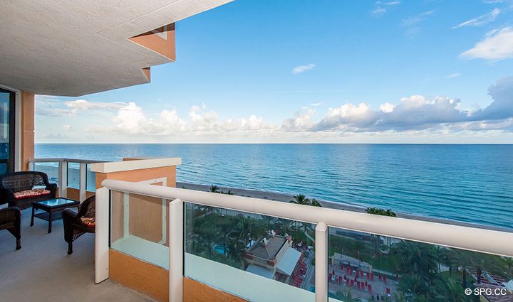 Oceanfront Terrace for Residence 1106 at Acqualina, Luxury Oceanfront Condominiums in Sunny Isles Beach, Florida 33160
