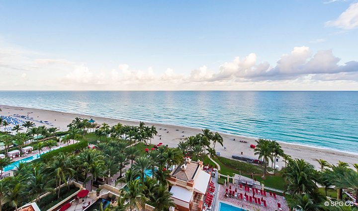 Direct Ocean Views from Residence 1106 at Acqualina, Luxury Oceanfront Condominiums in Sunny Isles Beach, Florida 33160