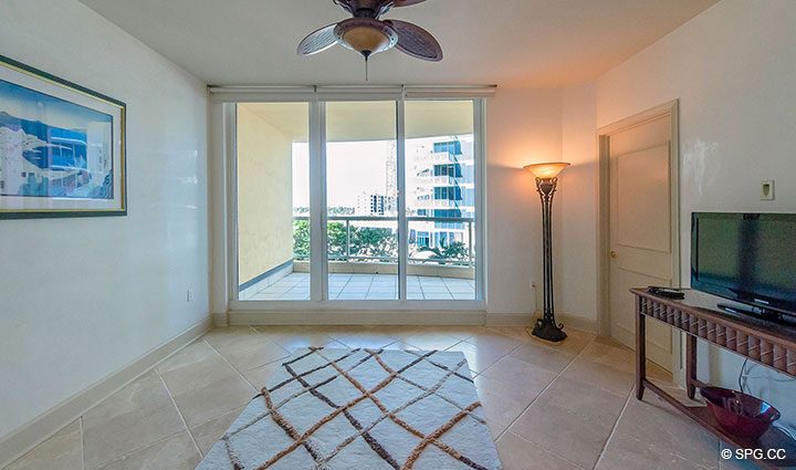 Den with Terrace Access in Residence 6A, Tower II For Sale at The Palms, Luxury Oceanfront Condominiums Fort Lauderdale, Florida 33305
