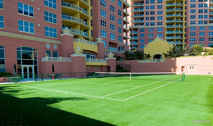 Tennis Court at The Palms, Luxury Oceanfront Condominiums Fort Lauderdale, Florida 33305