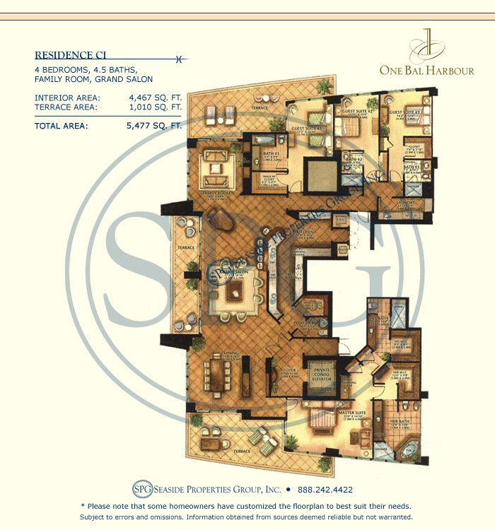 Residence CI Floorplan at One Bal Harbour, Luxury Oceanfront Condo